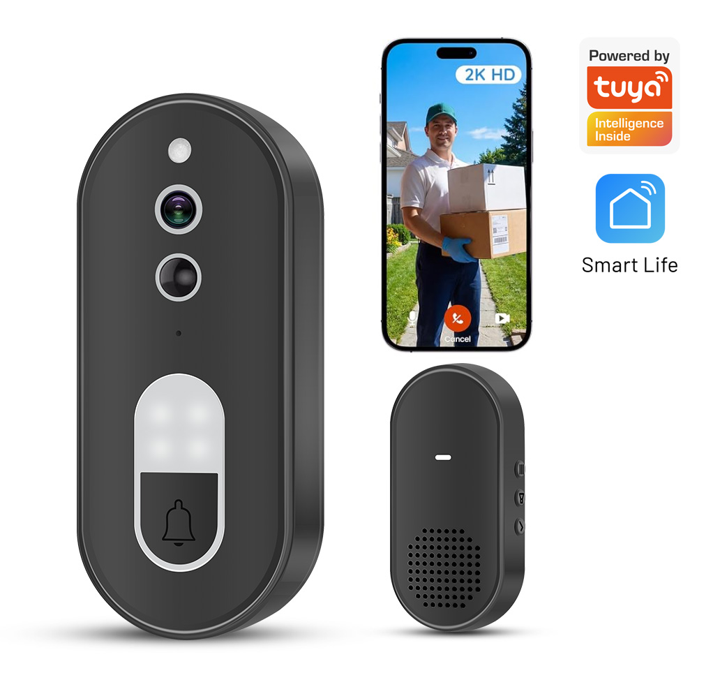 Smart Home Video Doorbell Enhanced Security With Smart Doorbell - Videoportero Inalámbrico WiFi Tuya 1080P HD,