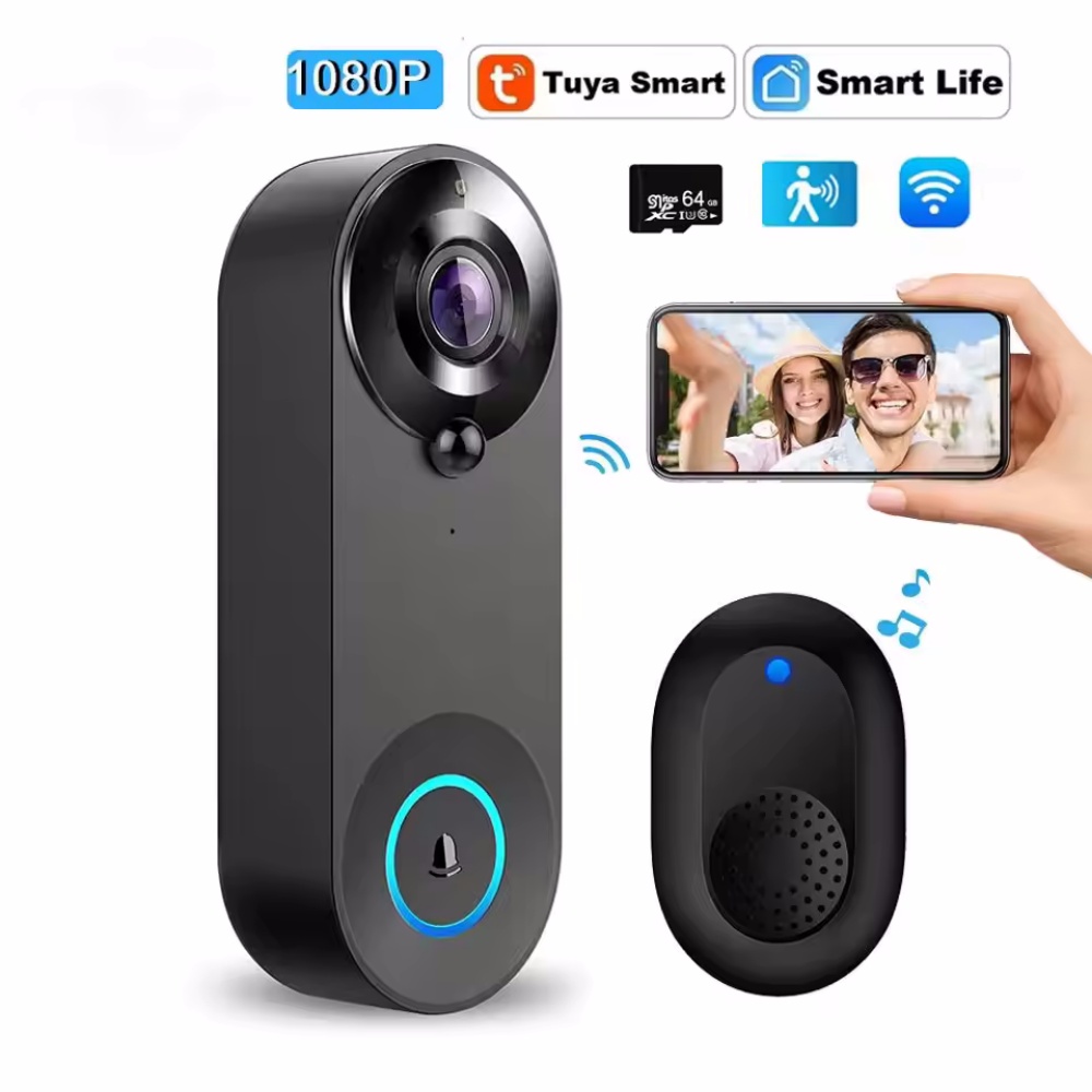 Smart Home Video Doorbell Enhanced Security With Smart Doorbell - Tuya 1080P timbre inalámbrico WIFI Video
