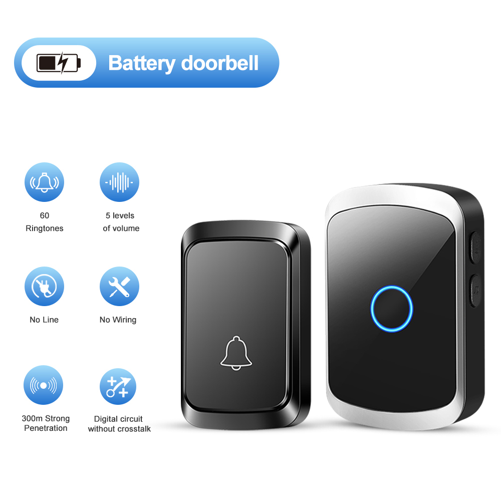 Smart Home Package - Timbre inalámbrico inteligente, Kit de timbre