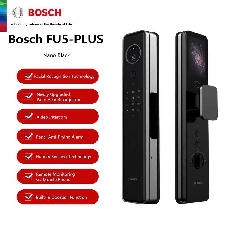 Smart Home Bosch - Cerradura Inteligente BOSCH FU5-Plus con Reconocimiento