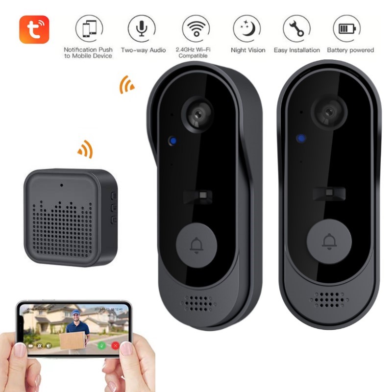 Smart Home Video Doorbell Enhanced Security With Smart Doorbell - Timbre con cámara WIFI Tuya, videoportero