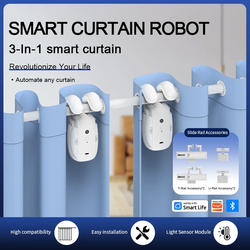 Smart Curtain Robot - Robot Inteligente para Cortinas con Bluetooth,