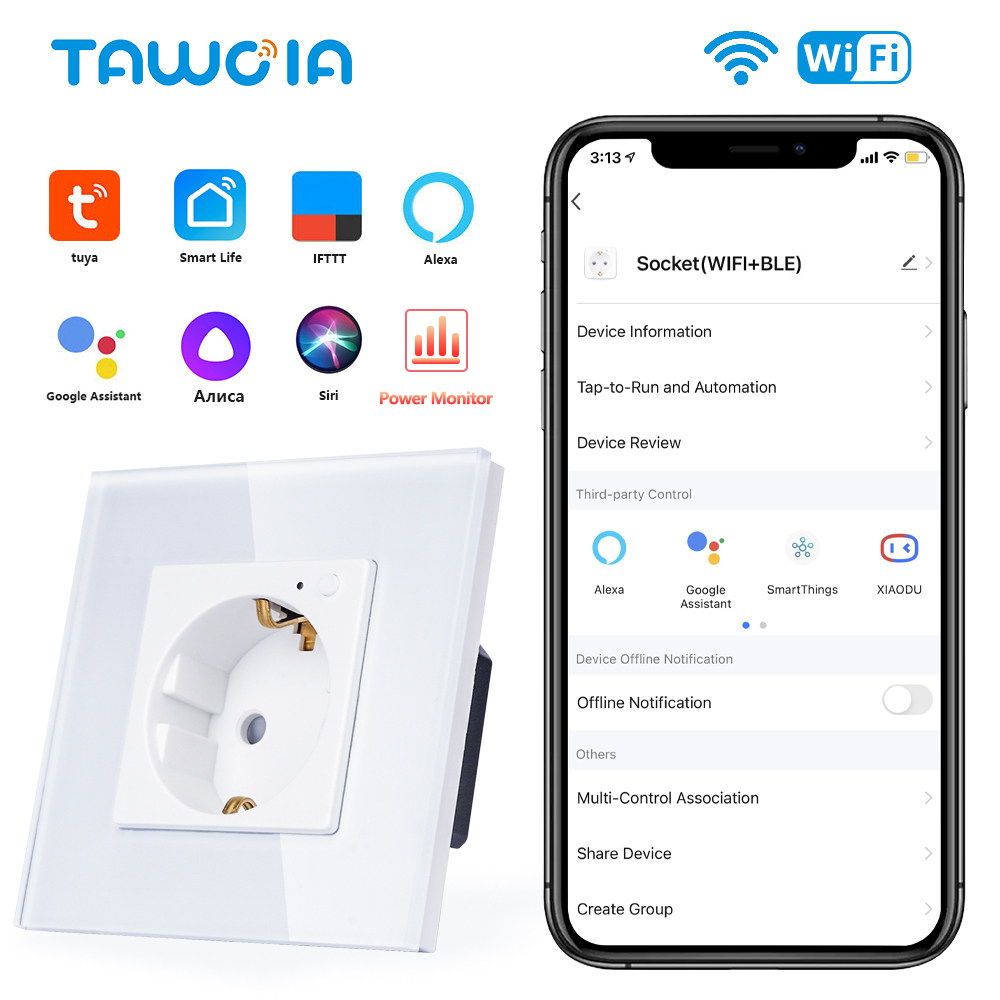 Smart Home For Windows - Toma de pared con Wifi TAWOIA,