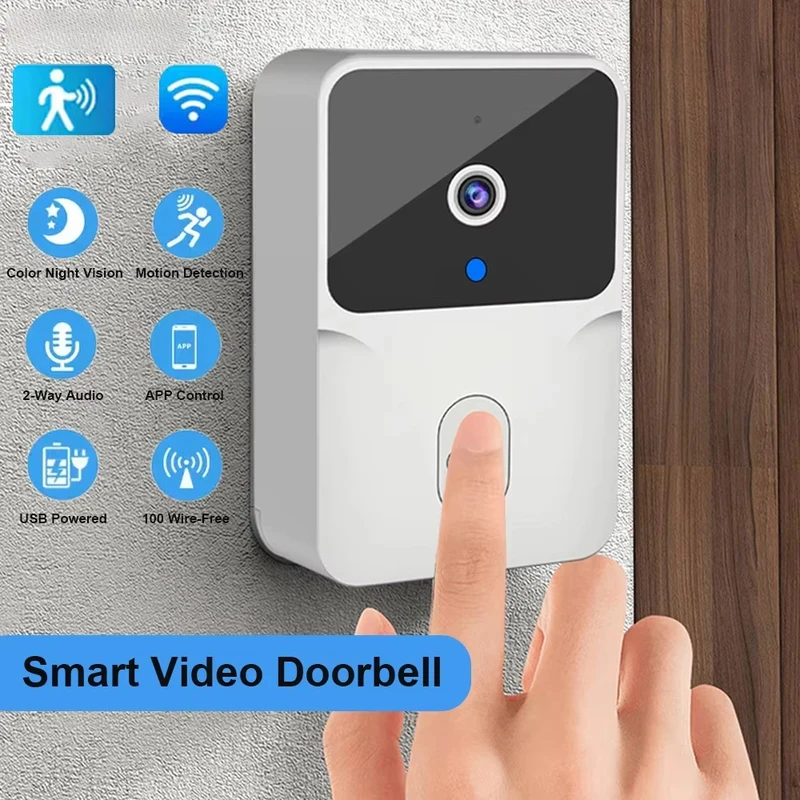Smart Home Video Doorbell Enhanced Security With Smart Doorbell - Videoportero WiFi Inteligente para el Hogar,