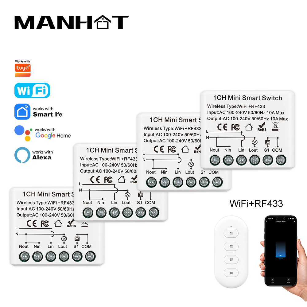 Smart Home Simple - Mini Interruptor Inteligente WIFI de 10A,