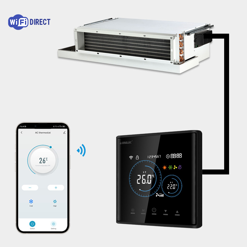 Smart Home Package - Termostato Inteligente para Fan Coil, Termostato