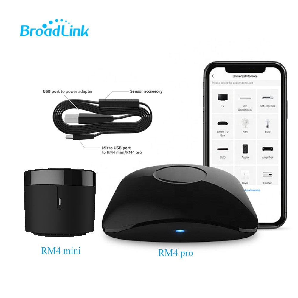 Smart Home Package - Control Remoto IR Broadlink RM4 Pro/MINI/HTS2