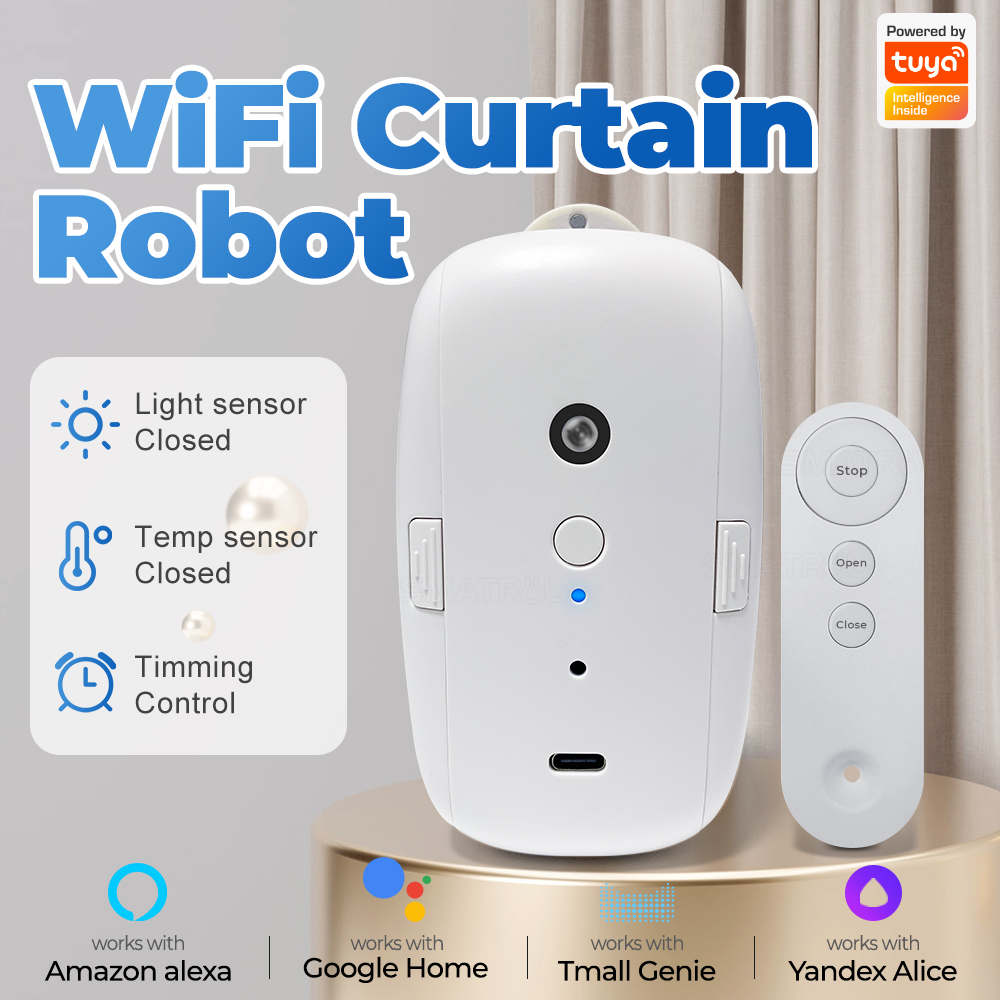 Tuya-Motor de cortina intelige - Smart Curtain Robot reseña y precio
