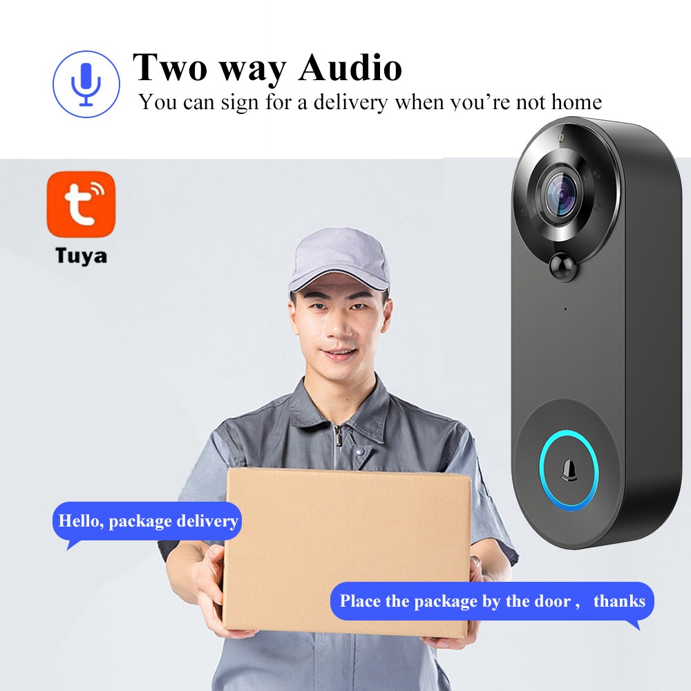 Tuya 1080P timbre inalámbrico  - Smart Home Video Doorbell Enhanced Security With Smart Doorbell reseña y precio