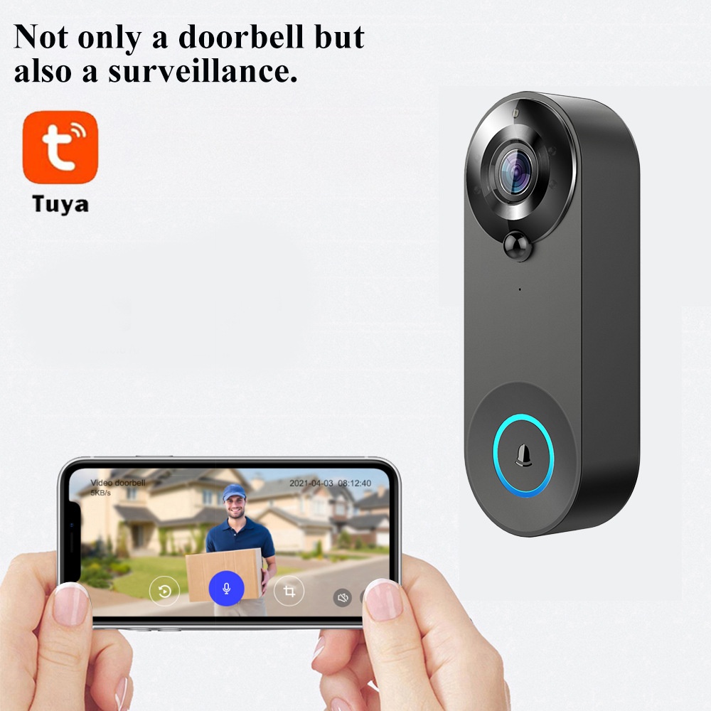 Tuya 1080P timbre inalámbrico  - Smart Home Video Doorbell Enhanced Security With Smart Doorbell reseña y precio