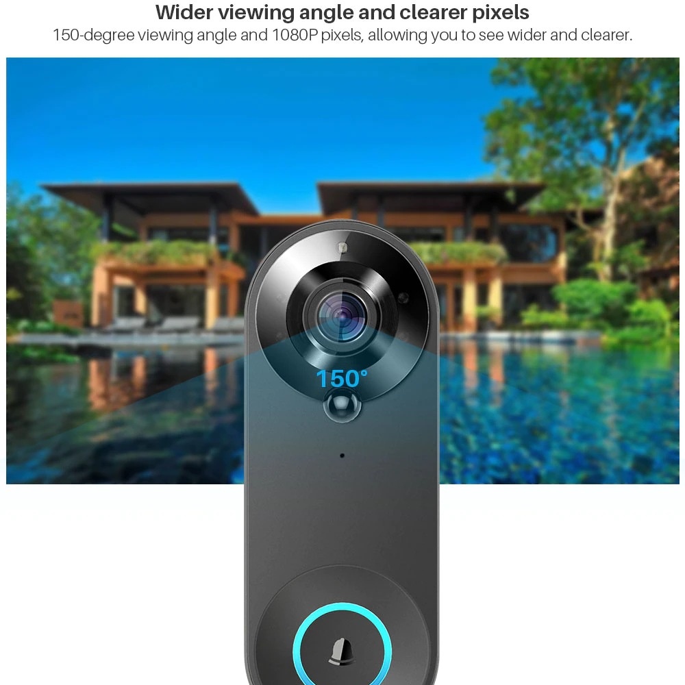 Tuya 1080P timbre inalámbrico  - Smart Home Video Doorbell Enhanced Security With Smart Doorbell reseña y precio