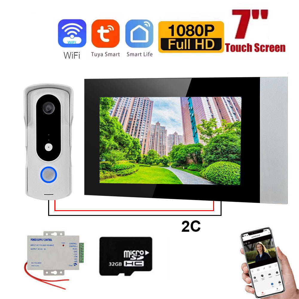 2 cables Smart Home Tuya Wifi  - Smart Home Video Doorbell Enhanced Security With Smart Doorbell reseña y precio