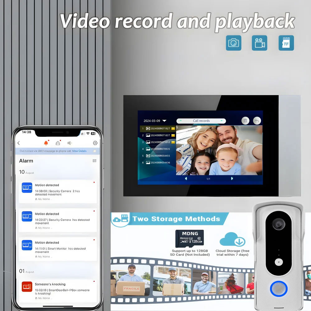 2 cables Smart Home Tuya Wifi  - Smart Home Video Doorbell Enhanced Security With Smart Doorbell reseña y precio