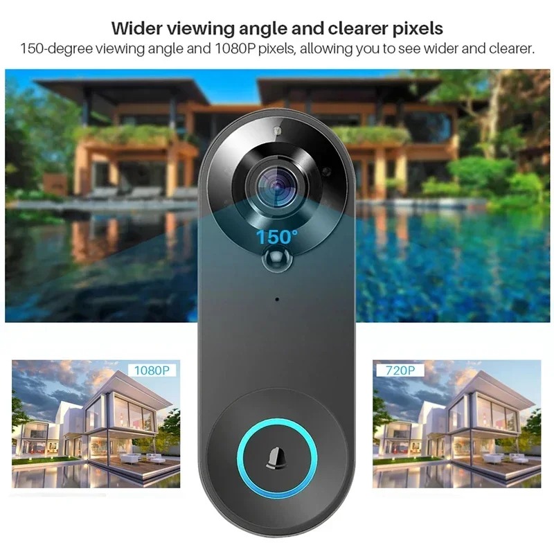Timbre inalámbrico inteligente - Smart Home Video Doorbell Enhanced Security With Smart Doorbell reseña y precio
