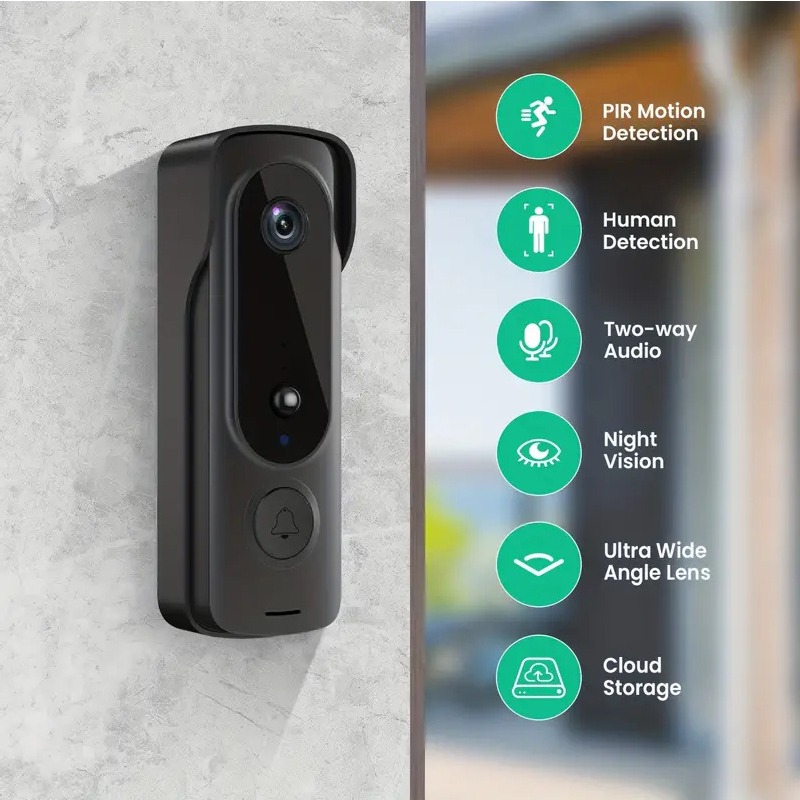 Timbre inalámbrico para exteri - Smart Home Video Doorbell Enhanced Security With Smart Doorbell reseña y precio