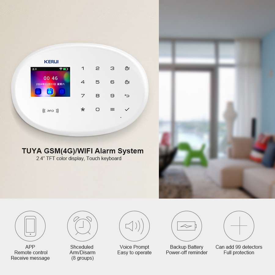 KERUI W202 WIFI GSM sistema de - Smart Home Package reseña y precio