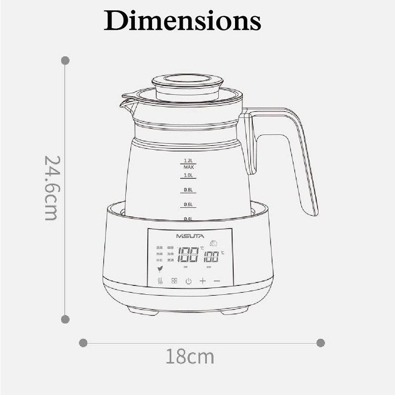 Hervidor Eléctrico de 1.2L con - Home Smart Kettle reseña y precio